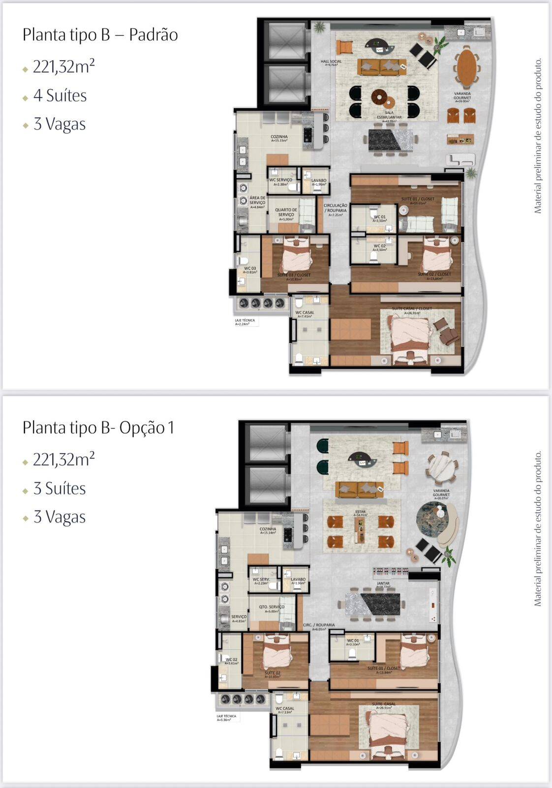 Apartamento à venda com 4 quartos, 222m² - Foto 12