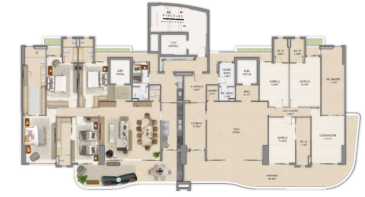 Apartamento à venda com 4 quartos, 252m² - Foto 20