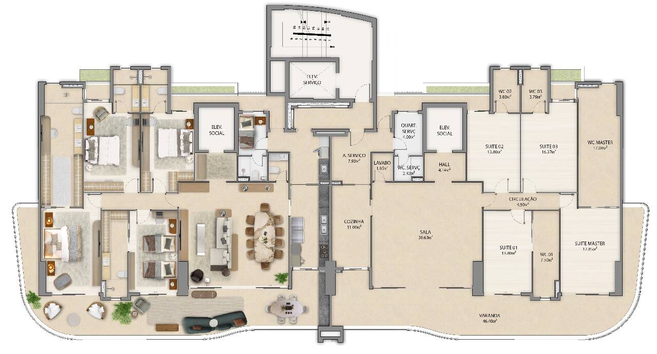 Apartamento à venda com 4 quartos, 252m² - Foto 21